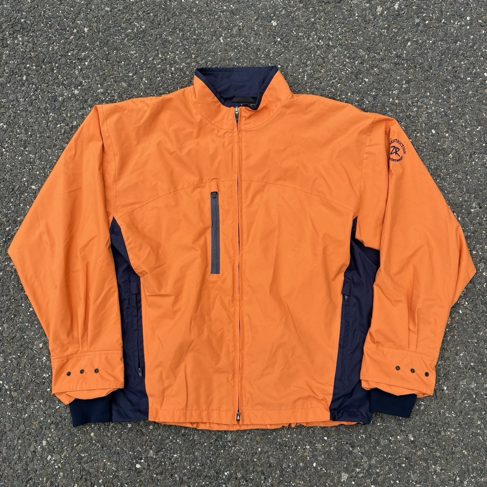 Zero Restriction Tour Series Featherweight Windbreaker Mens Large Orange USA